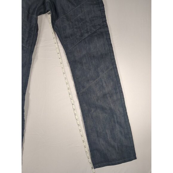 Sean John Navy Blue Denim Jeans Pants Hip Hop Streetwear Mens 32x30 Straight Leg - Picture 10 of 12